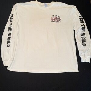 Salty Dog Fish The World East Coast Long Sleeve Shirt Mens XXL